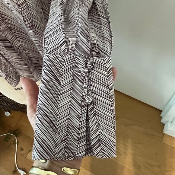 M.M. Lafleur Bridget Blouse Silk Fine Herringbone  Size XS - Picture 4 of 7